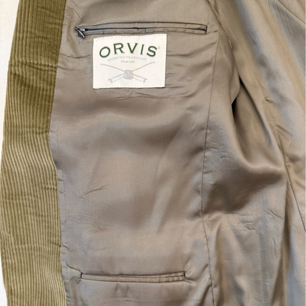 Orvis Sporting Traditions Corduroy Blazer Sport Coat Elbow Patches Size 42R - Picture 11 of 15